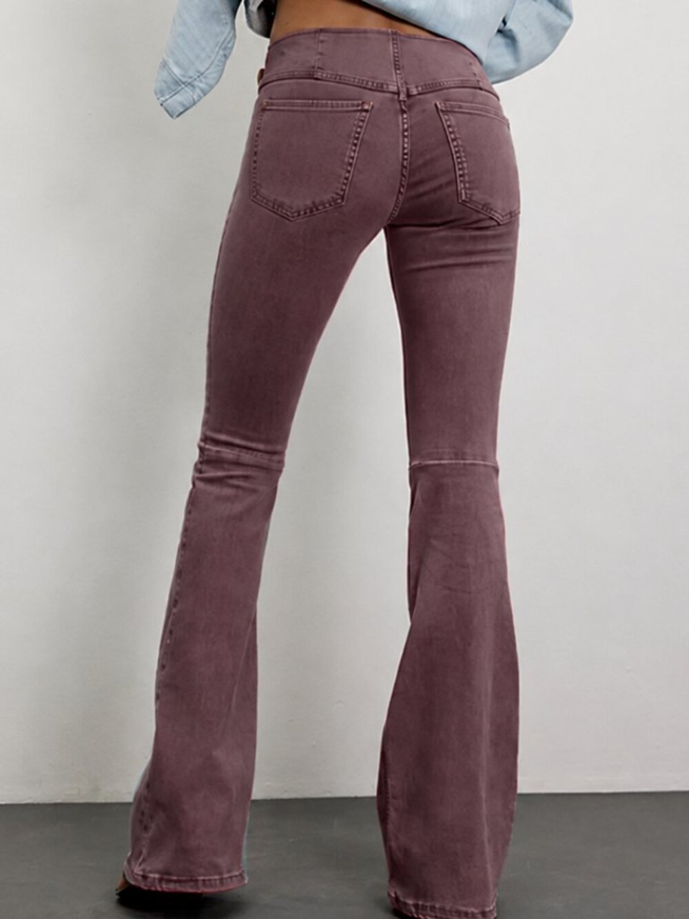 Free People Penny Ultra Flare Stretch Denim Jeans 25" Boho Bell Bottoms